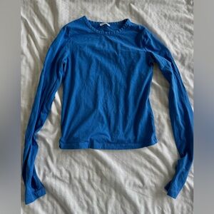 Blue Long Sleeve Top